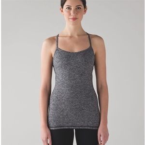 Lululemon Gray Power Y Tank Top